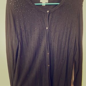 Black rhinestone sweater